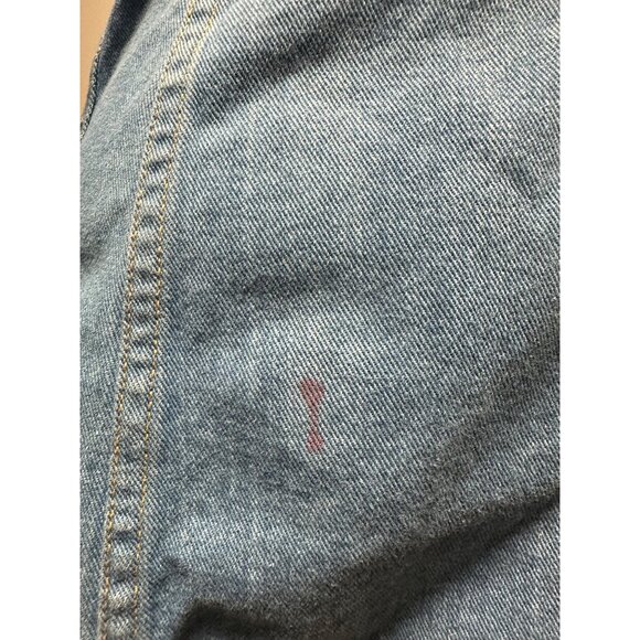 Vintage L’Avion Denim Belted Blazer Jacket Rolled Sleeves Aviator Western Small - Picture 8 of 12